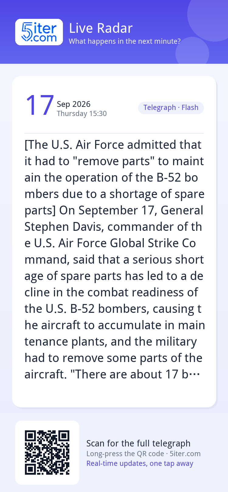 [The U.S. Air Force admitted that it had to "remove parts" t