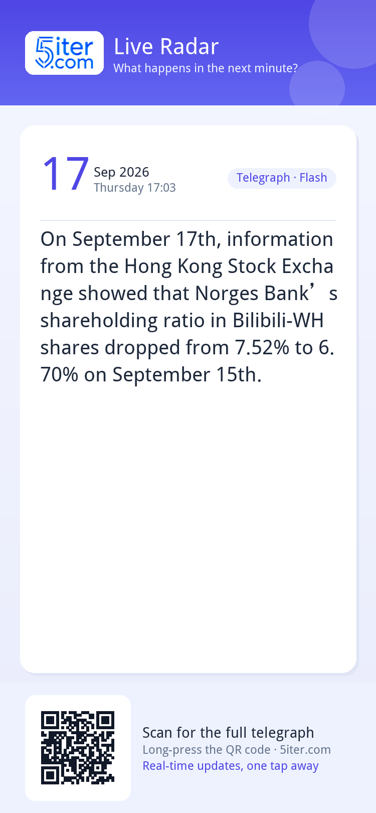 On September 17th, information from the Hong Kong Stock Exch