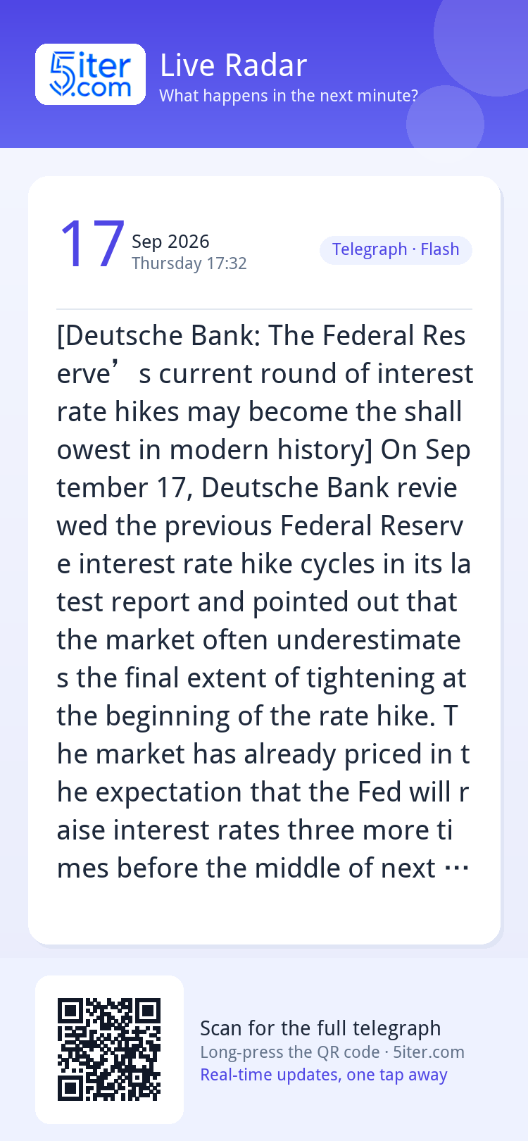 [Deutsche Bank: The Federal Reserve’s current round of inter