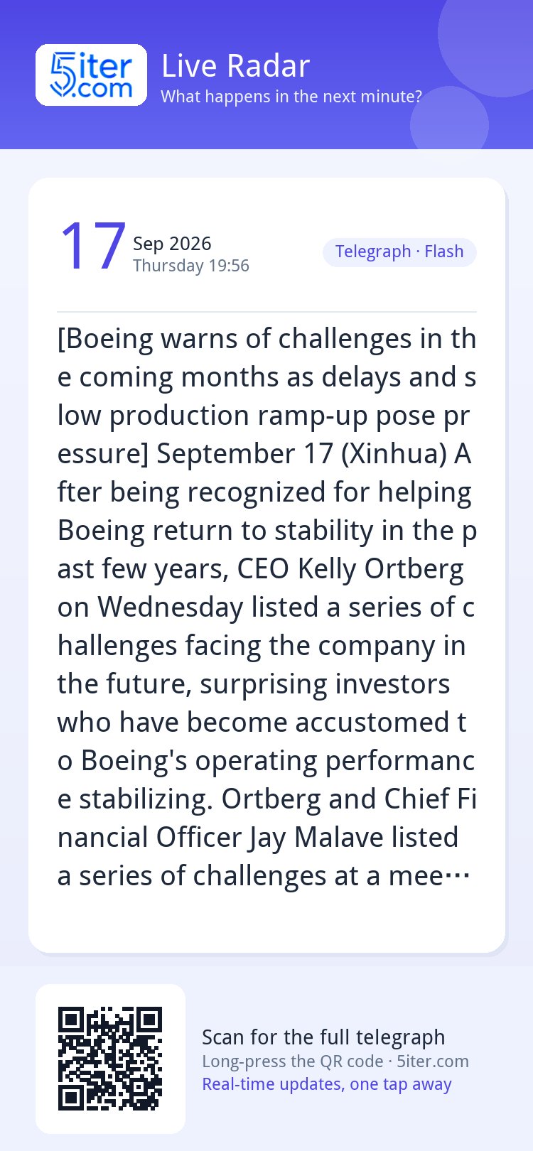 [Boeing warns of challenges in the coming months as delays a