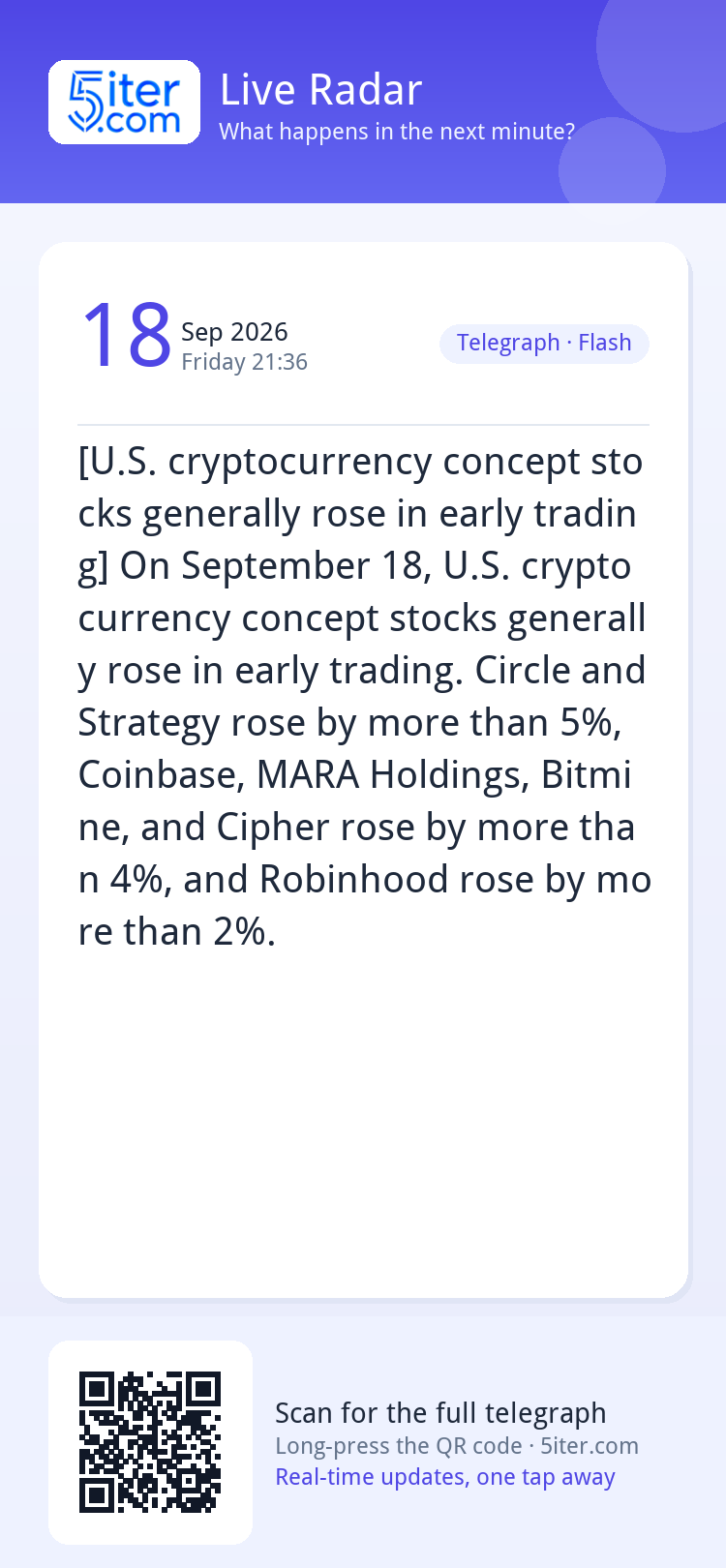 [U.S. cryptocurrency concept stocks generally rose in early 