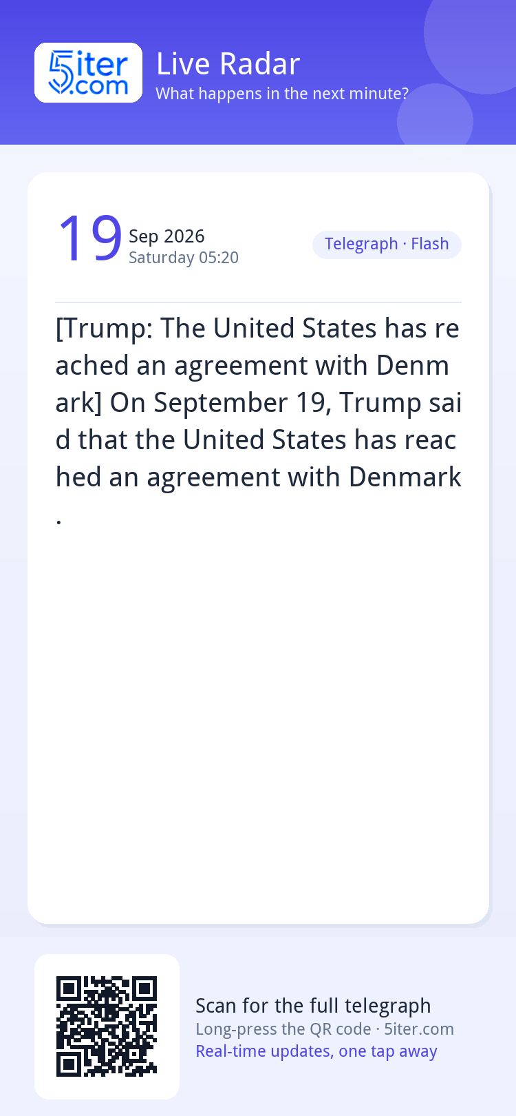 [Trump: The United States has reached an agreement with Denm
