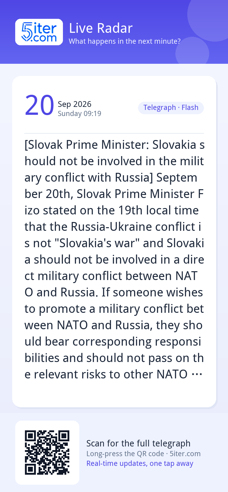[Slovak Prime Minister: Slovakia should not be involved in t