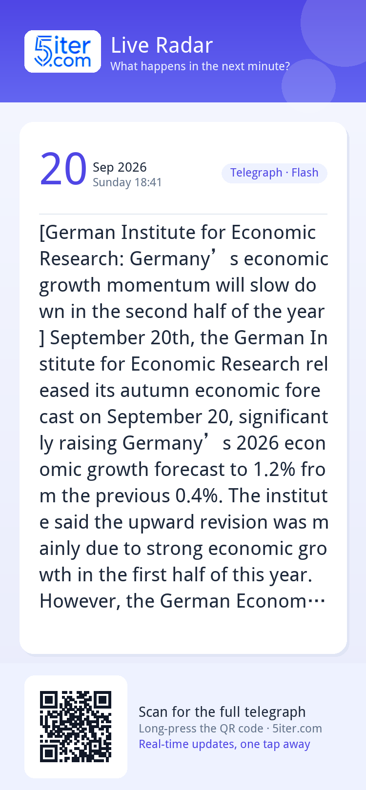 [German Institute for Economic Research: Germany’s economic 