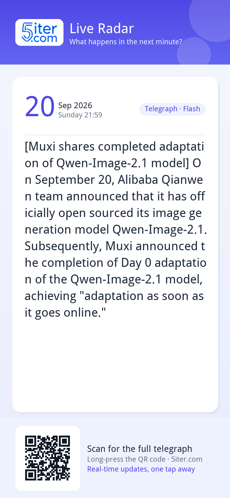 [Muxi shares completed adaptation of Qwen-Image-2.1 model] O