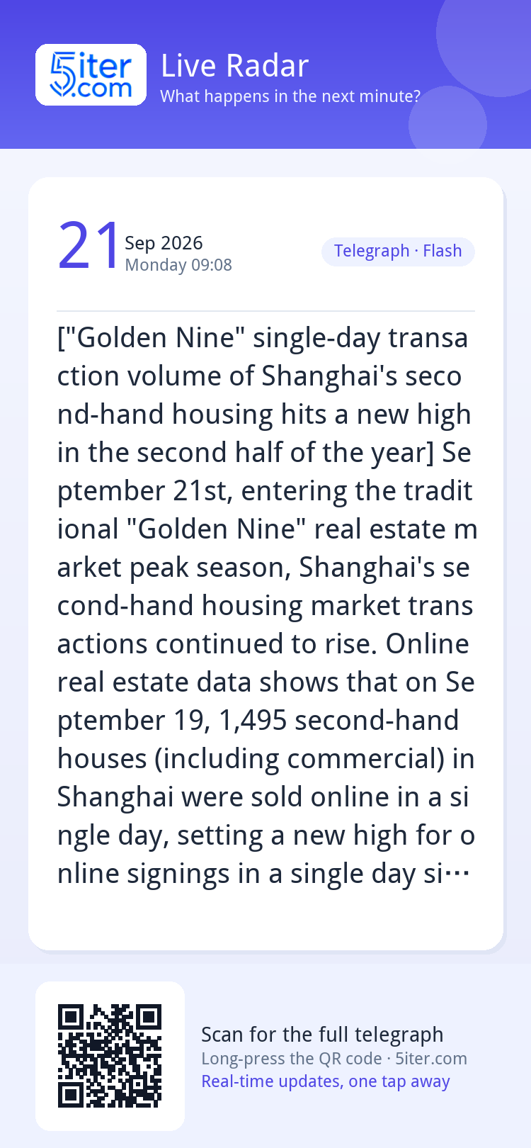 ["Golden Nine" single-day transaction volume of Shanghai's s