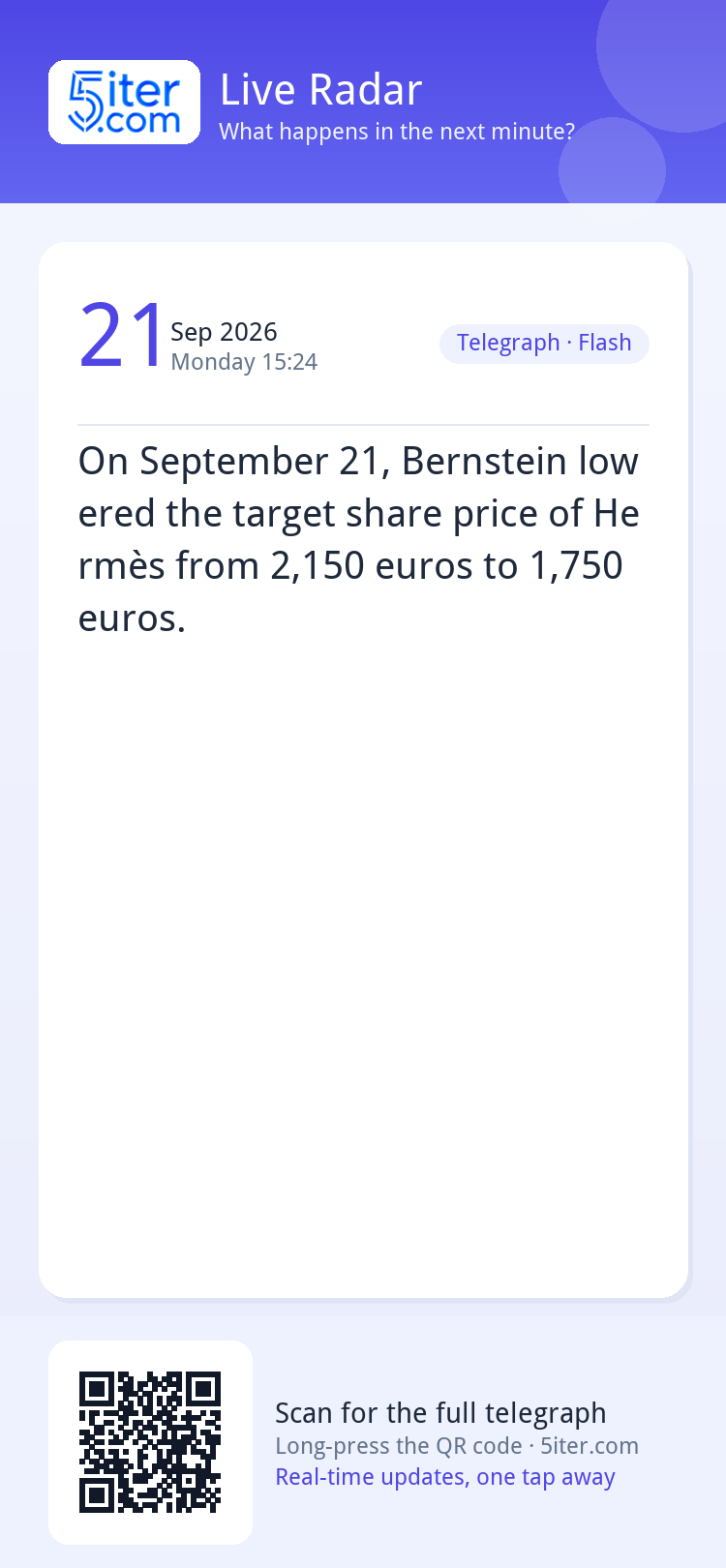 On September 21, Bernstein lowered the target share price of