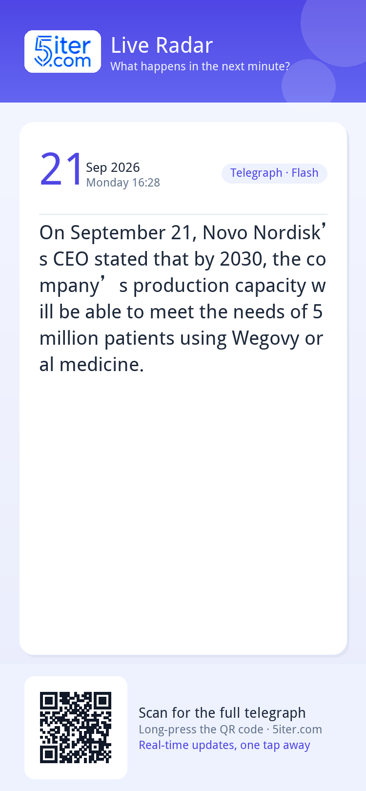 On September 21, Novo Nordisk’s CEO stated that by 2030, the