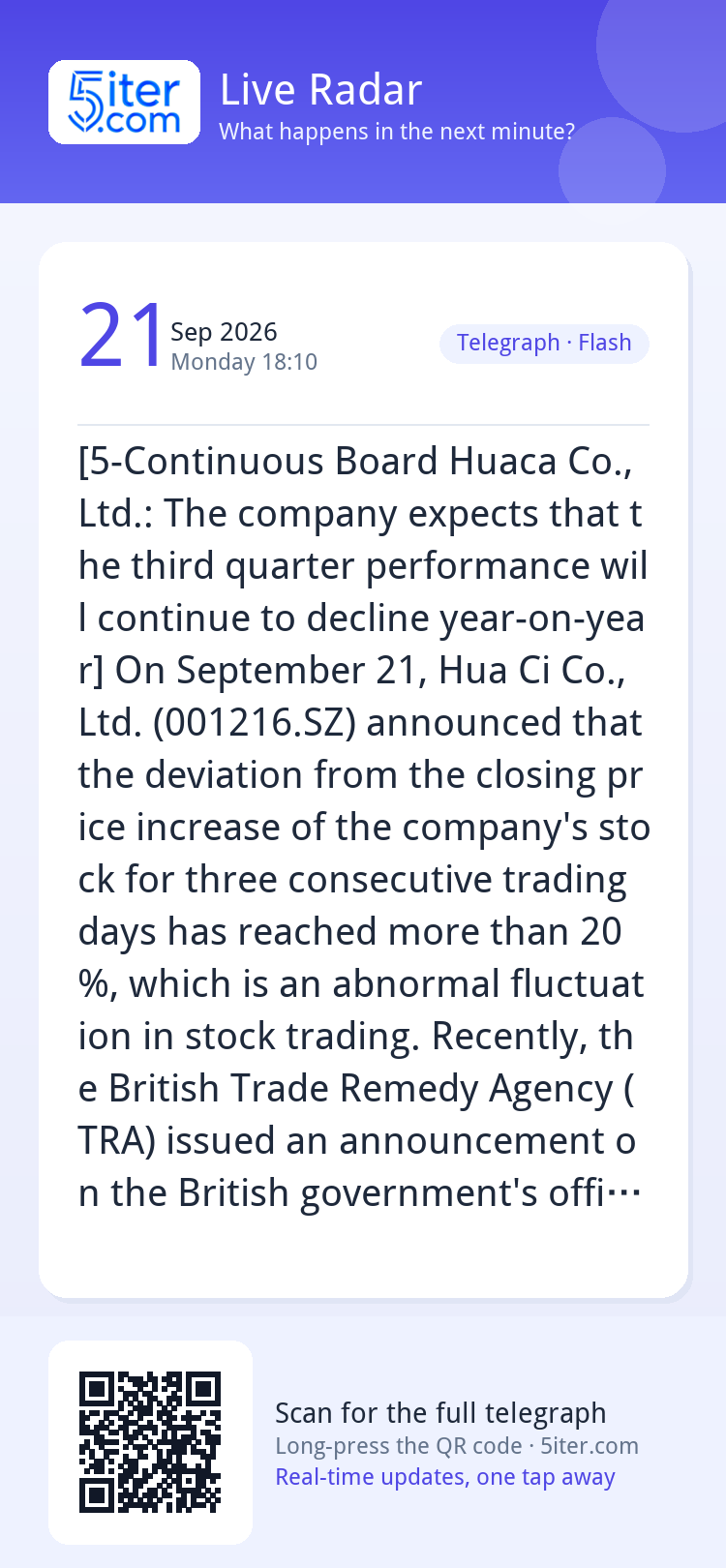 [5-Continuous Board Huaca Co., Ltd.: The company expects tha