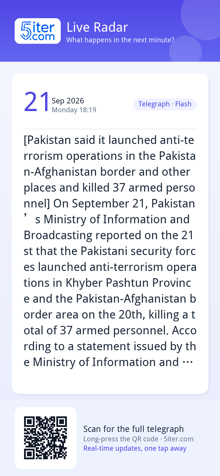 [Pakistan said it launched anti-terrorism operations in the 