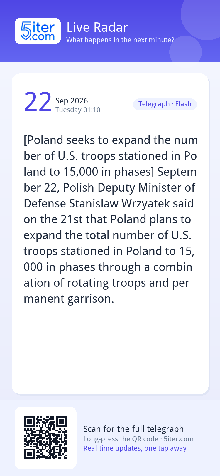 [Poland seeks to expand the number of U.S. troops stationed 