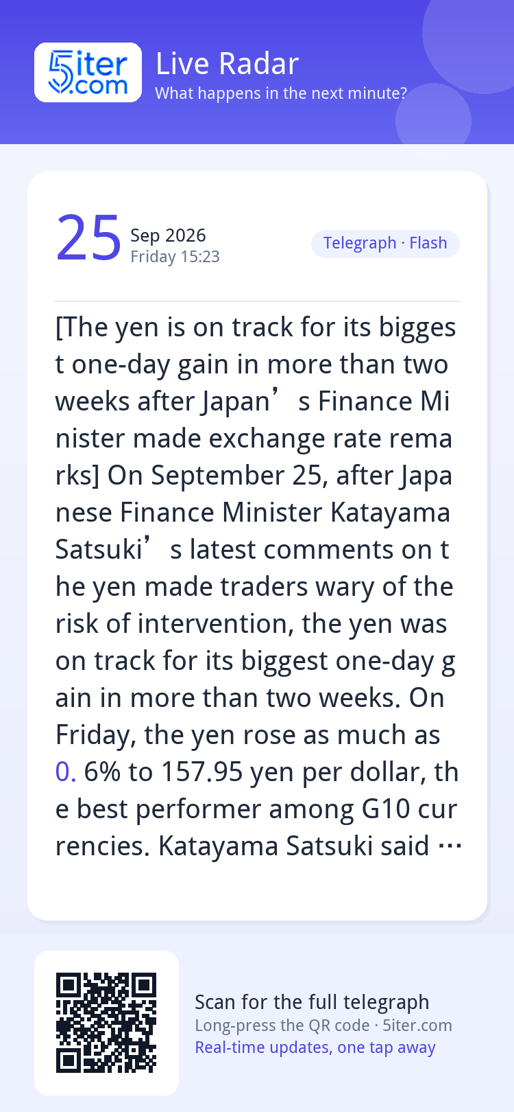 [The yen is on track for its biggest one-day gain in more th