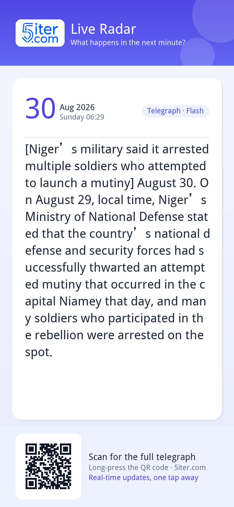 [Niger’s military said it arrested multiple soldiers who att