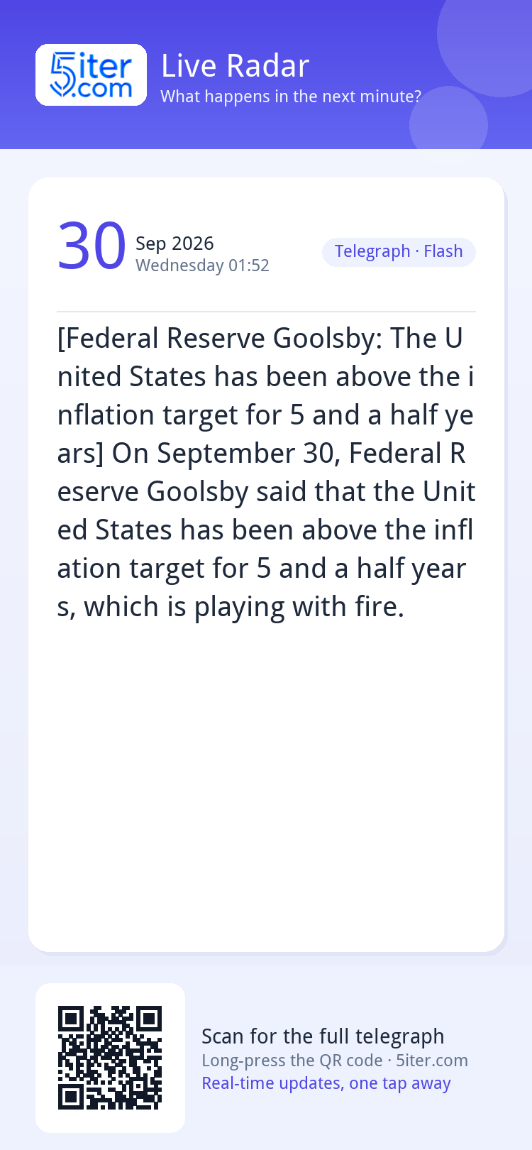 [Federal Reserve Goolsby: The United States has been above t