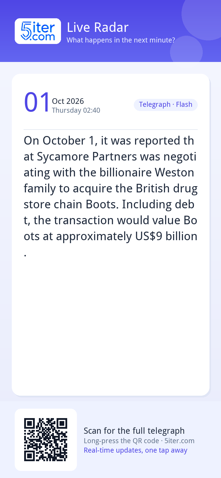 On October 1, it was reported that Sycamore Partners was neg