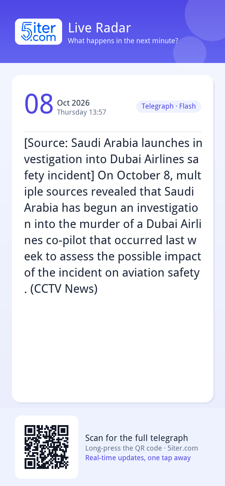 [Source: Saudi Arabia launches investigation into Dubai Airl