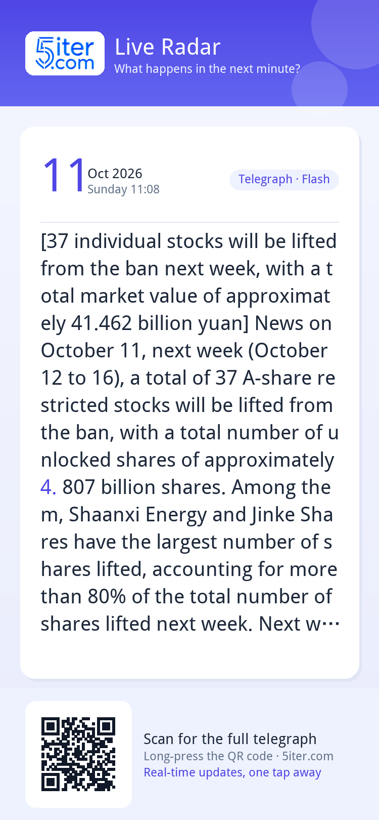 [37 individual stocks will be lifted from the ban next week,