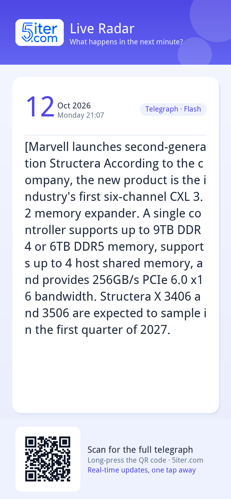 [Marvell launches second-generation Structera According to t