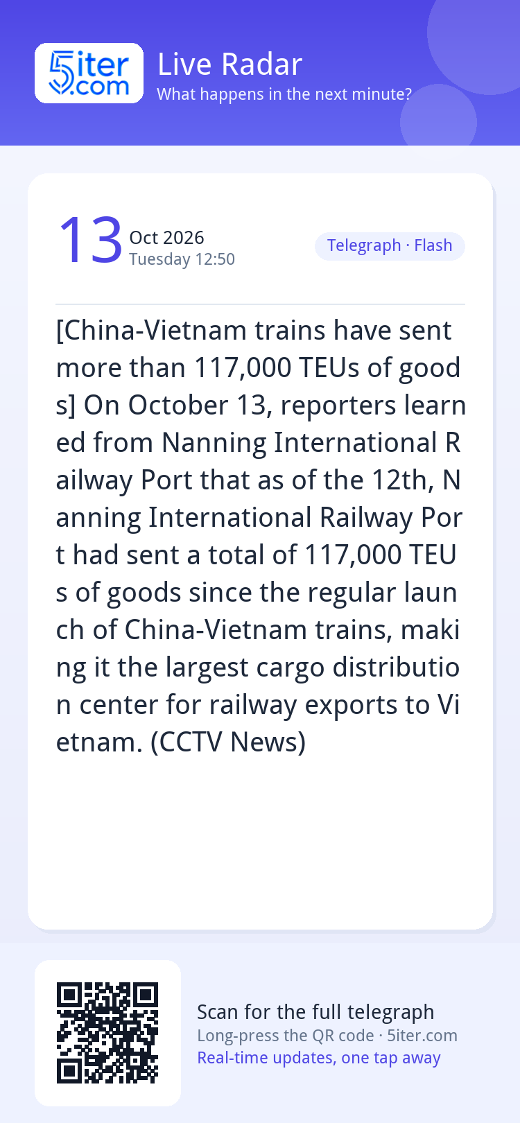 [China-Vietnam trains have sent more than 117,000 TEUs of go