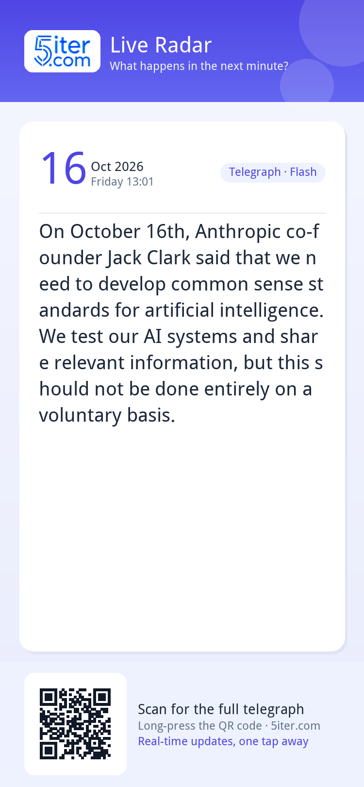On October 16th, Anthropic co-founder Jack Clark said that w