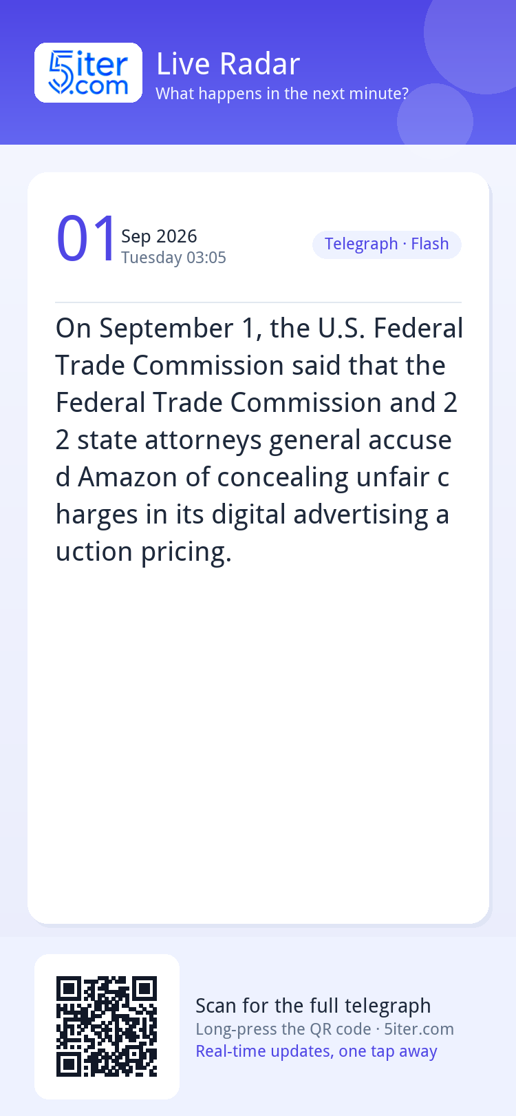On September 1, the U.S. Federal Trade Commission said that 
