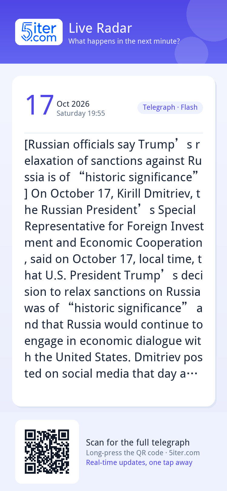 [Russian officials say Trump’s relaxation of sanctions again