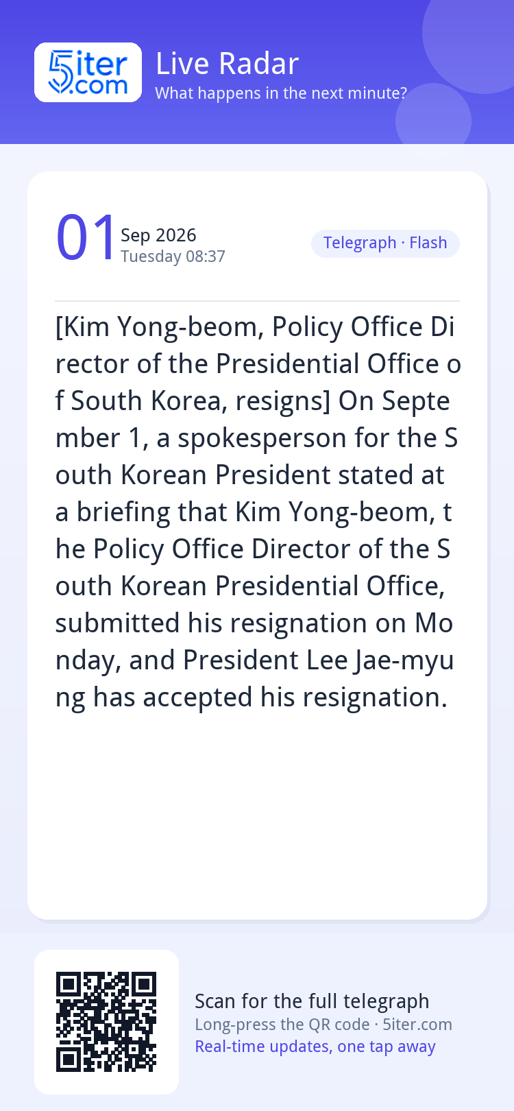 [Kim Yong-beom, Policy Office Director of the Presidential O