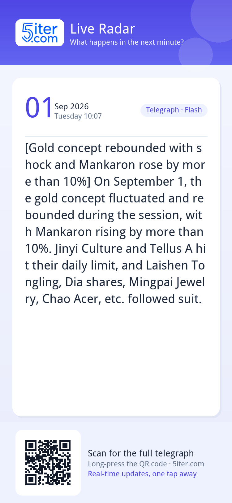 [Gold concept rebounded with shock and Mankaron rose by more