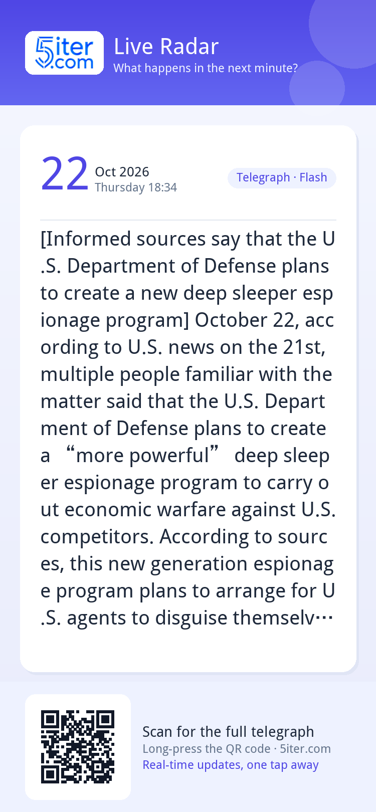 [Informed sources say that the U.S. Department of Defense pl