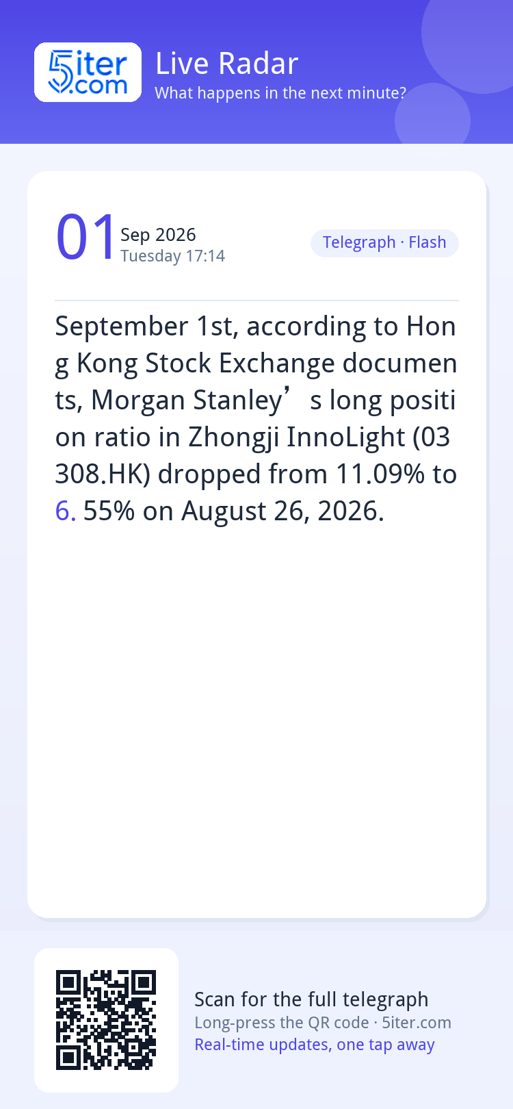 September 1st, according to Hong Kong Stock Exchange documen