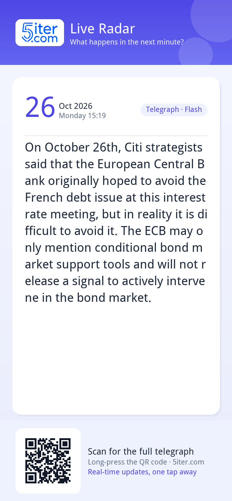 On October 26th, Citi strategists said that the European Cen