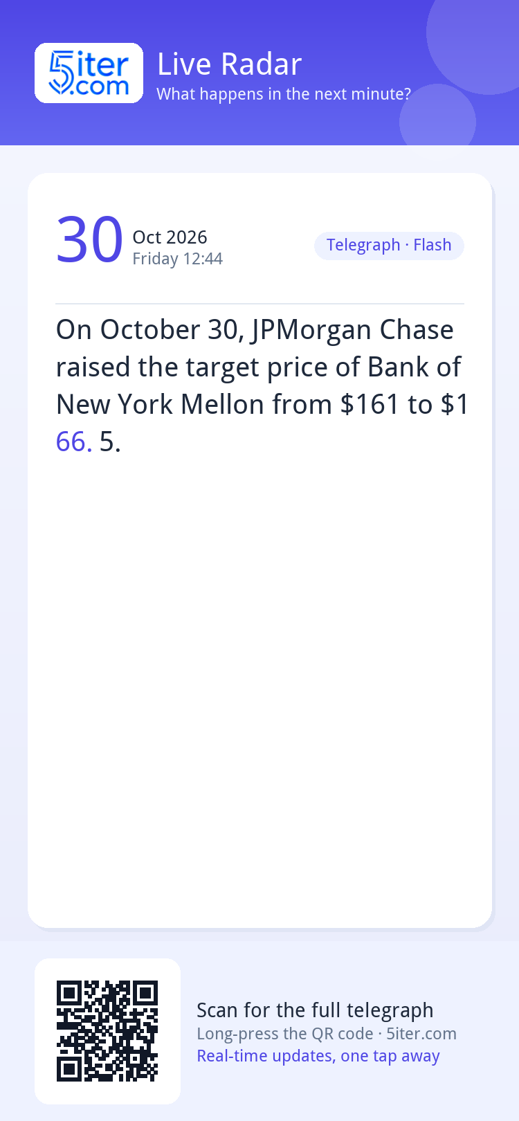 On October 30, JPMorgan Chase raised the target price of Ban