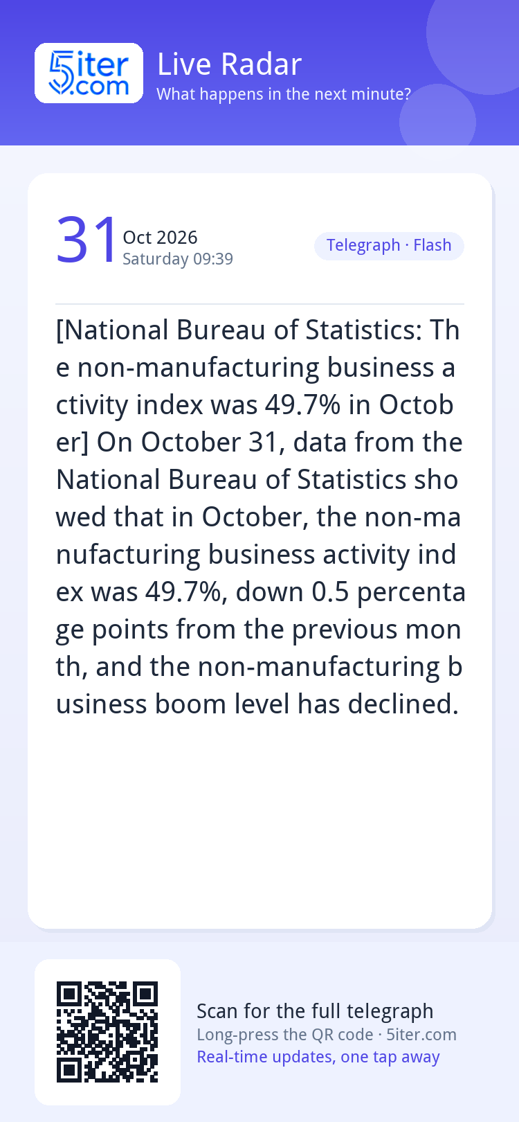 [National Bureau of Statistics: The non-manufacturing busine