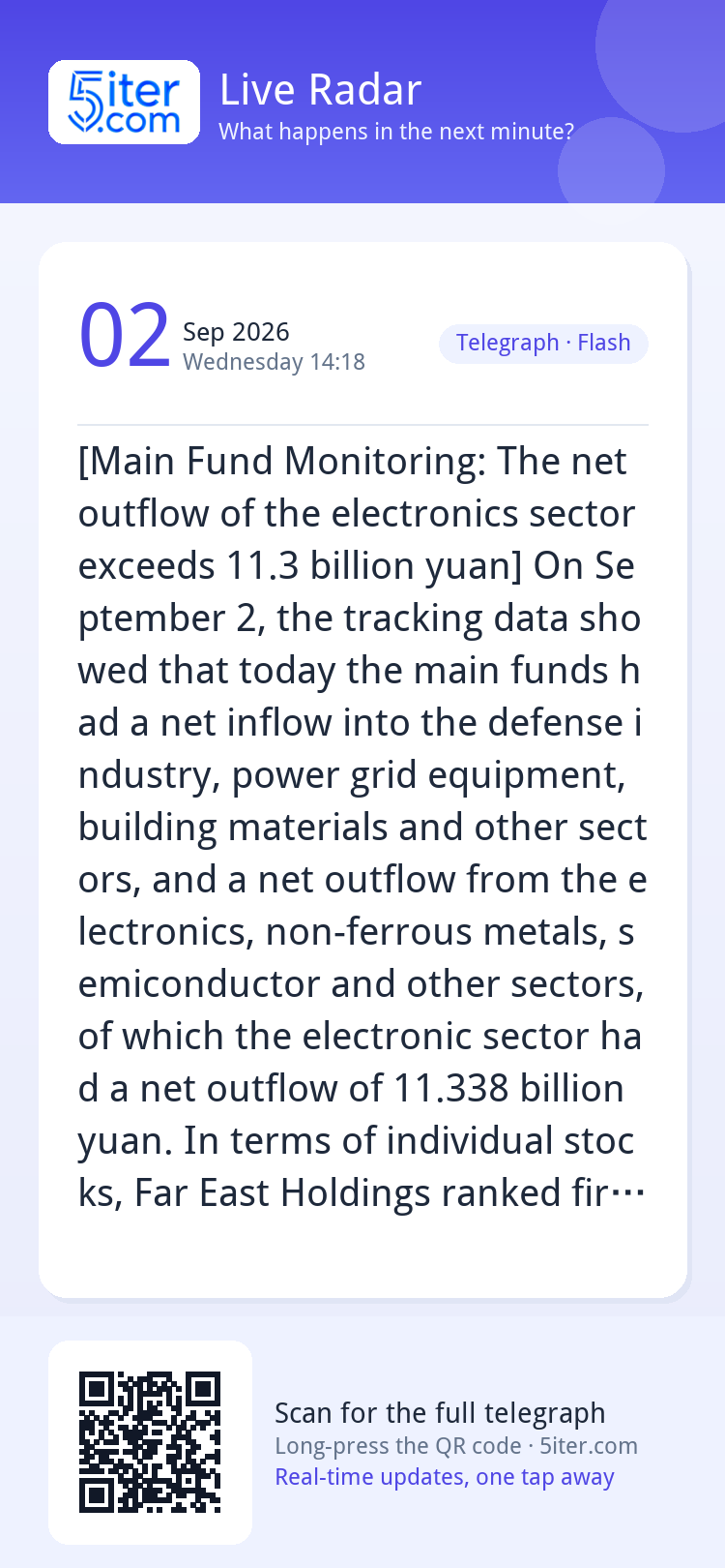 [Main Fund Monitoring: The net outflow of the electronics se
