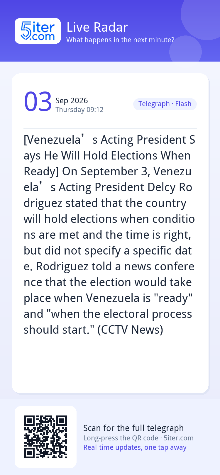 [Venezuela’s Acting President Says He Will Hold Elections Wh