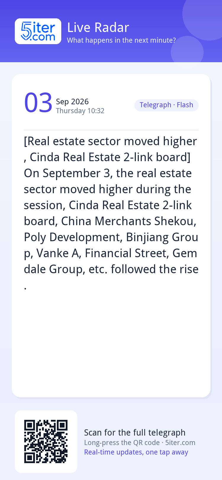 [Real estate sector moved higher, Cinda Real Estate 2-link b