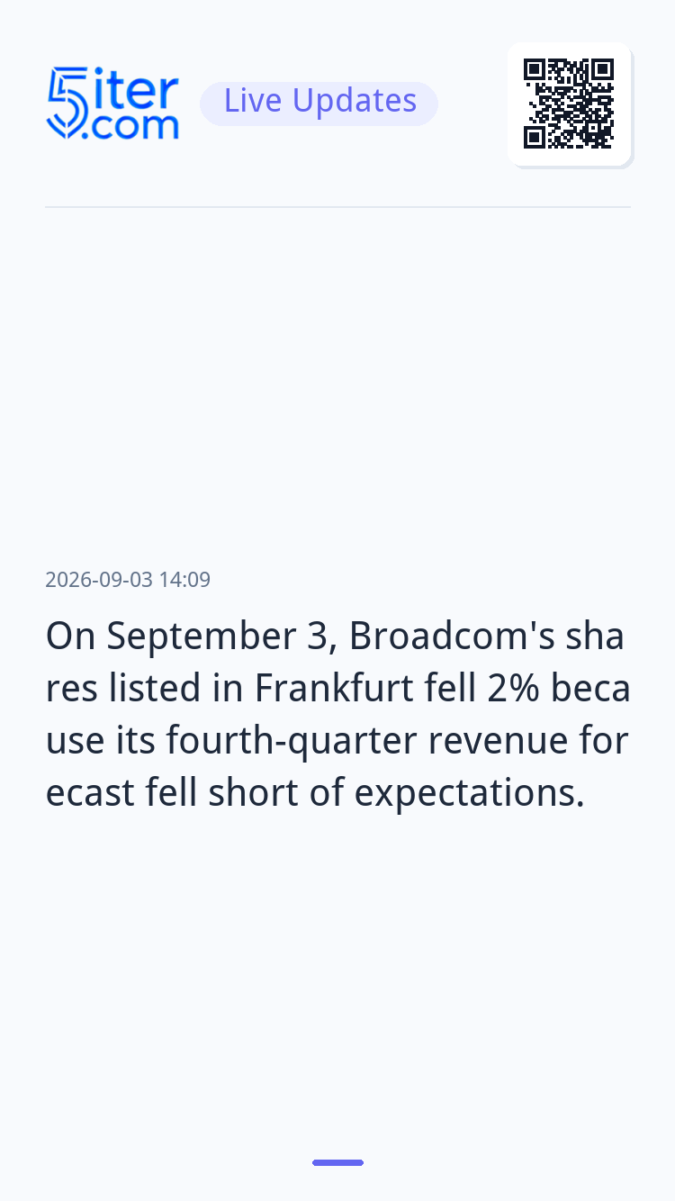 On September 3, Broadcom's shares listed