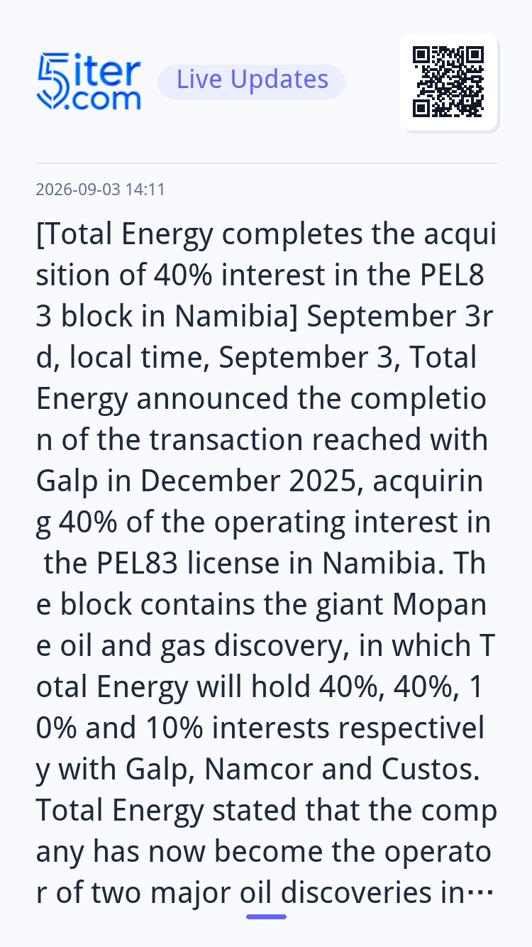 [Total Energy completes the acquisition 