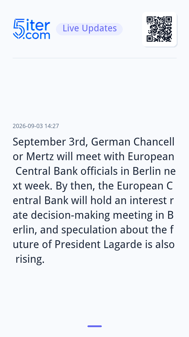 September 3rd, German Chancellor Mertz w