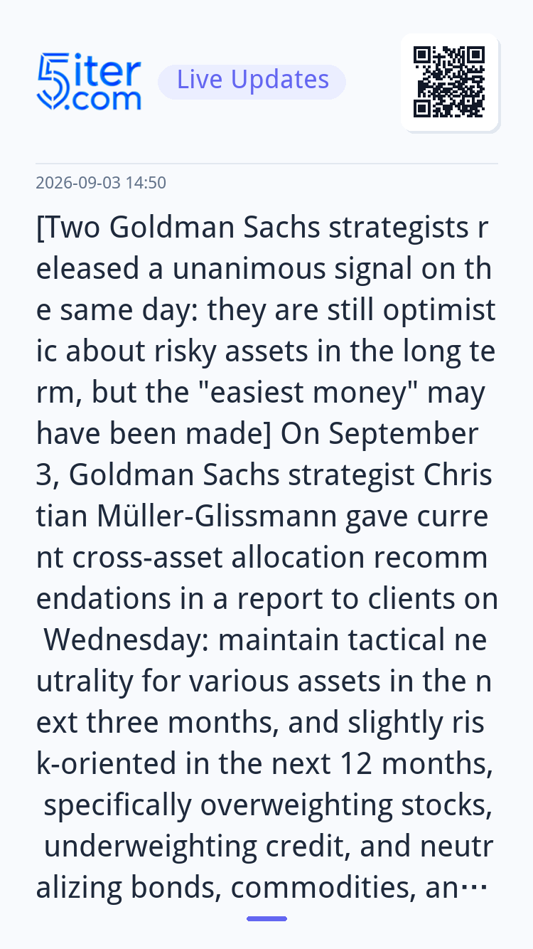 [Two Goldman Sachs strategists released 