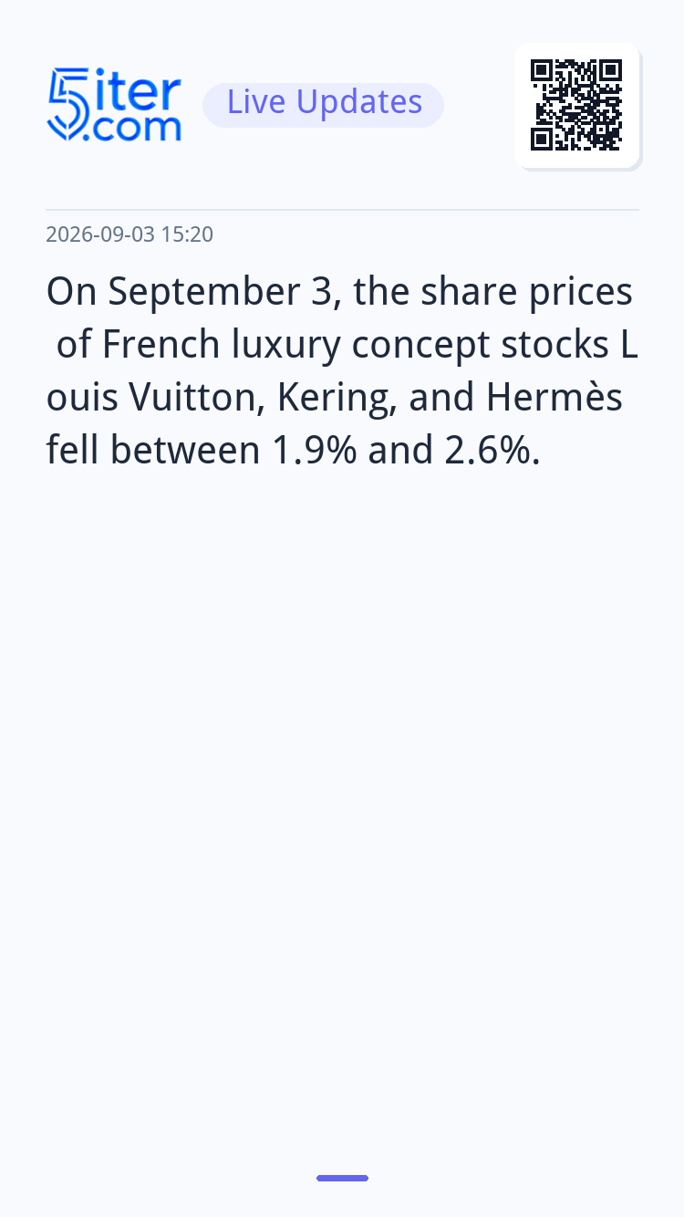 On September 3, the share prices of French luxury concept st