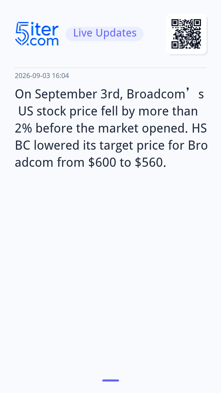 On September 3rd, Broadcom’s US stock price fell by more tha