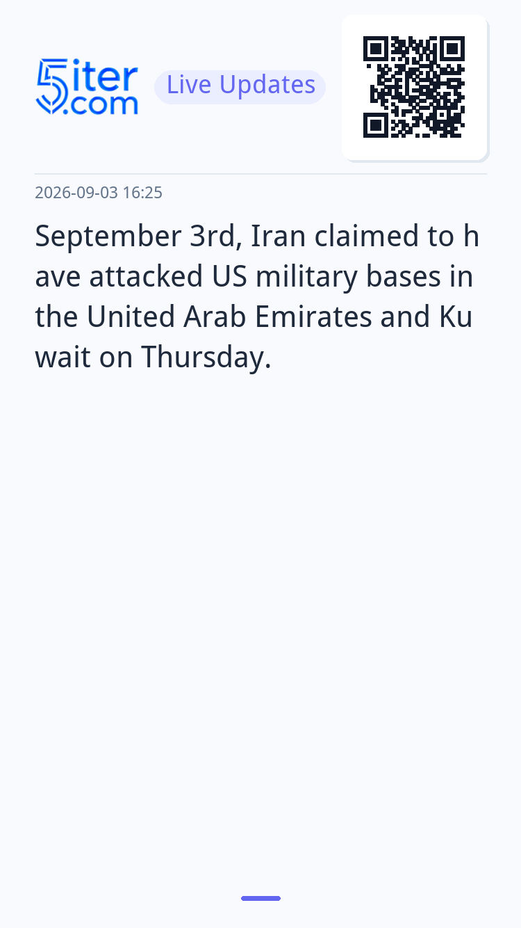 September 3rd, Iran claimed to have attacked US military bas