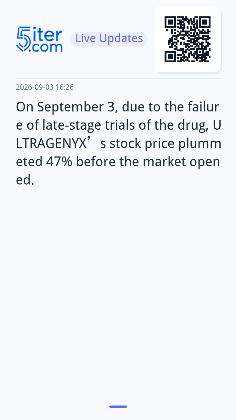 On September 3, due to the failure of late-stage trials of t