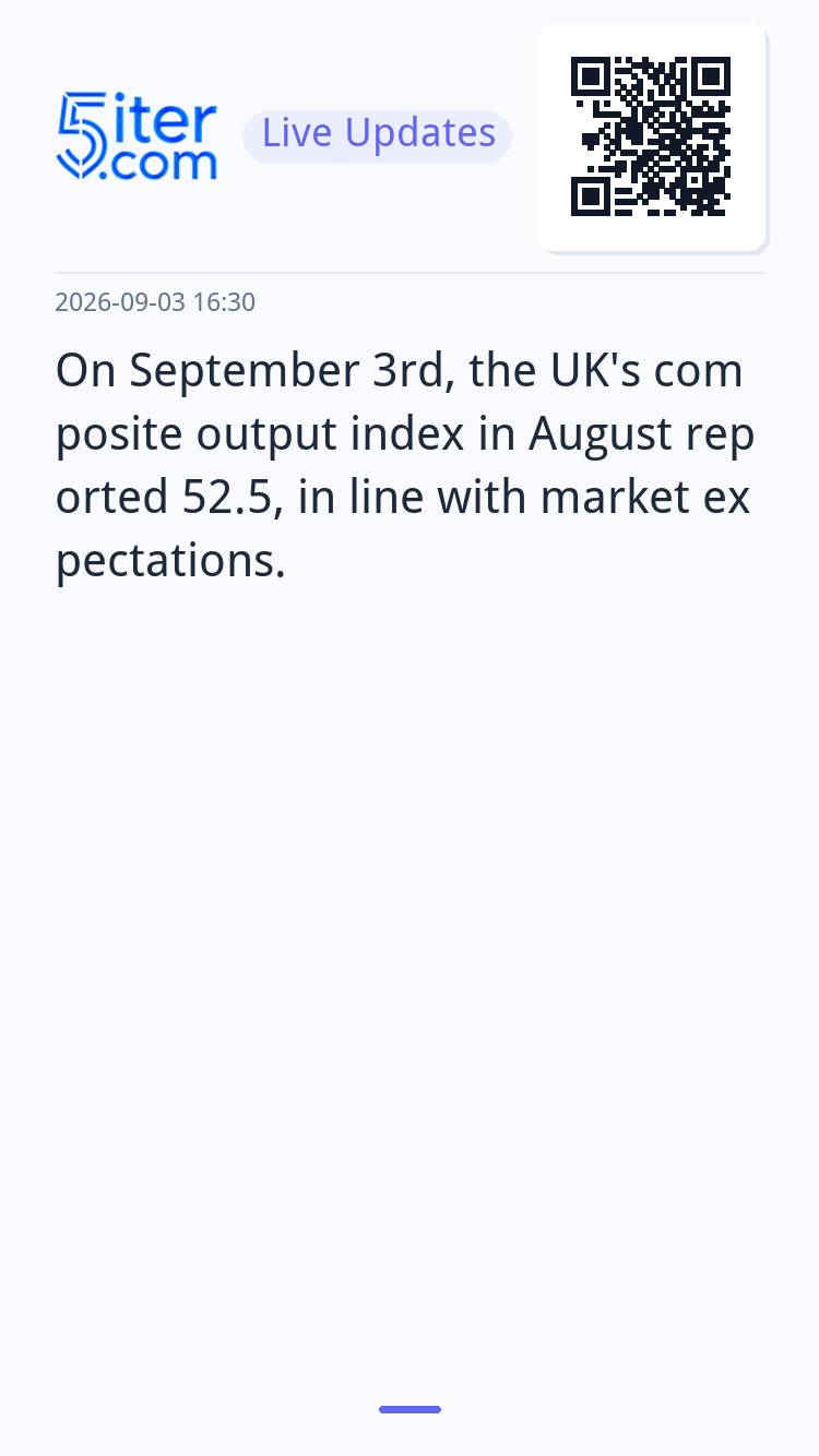 On September 3rd, the UK's composite output index in August 
