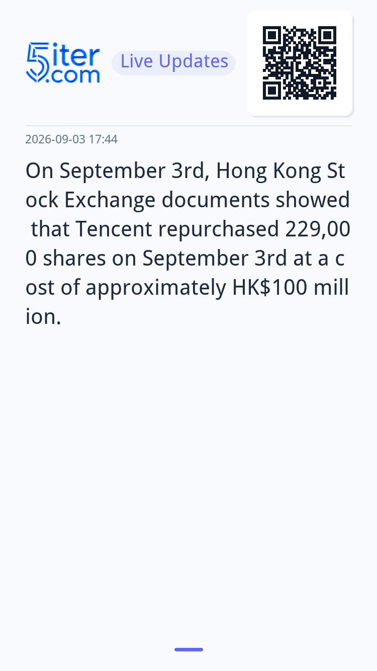 On September 3rd, Hong Kong Stock Exchange documents showed 
