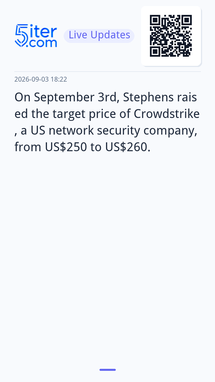 On September 3rd, Stephens raised the target price of Crowds