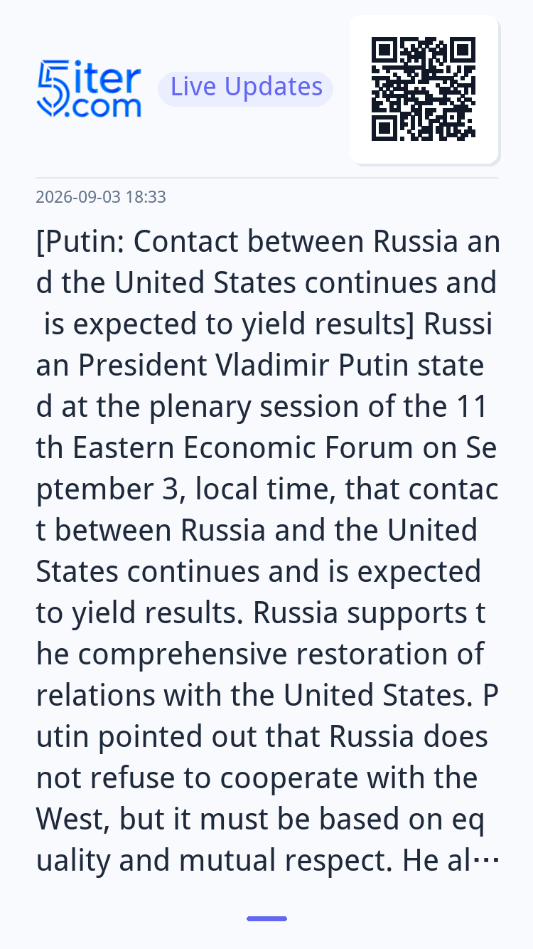 [Putin: Contact between Russia and the United States continu