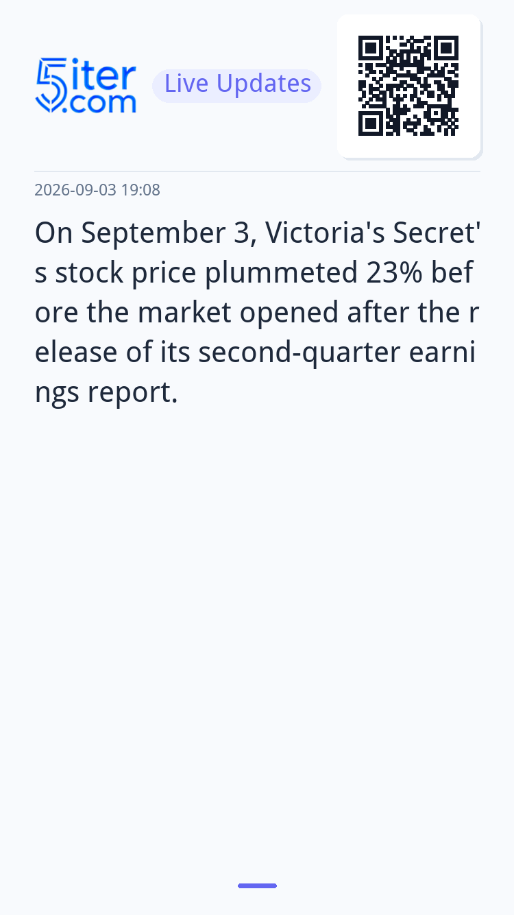 On September 3, Victoria's Secret's stock price plummeted 23