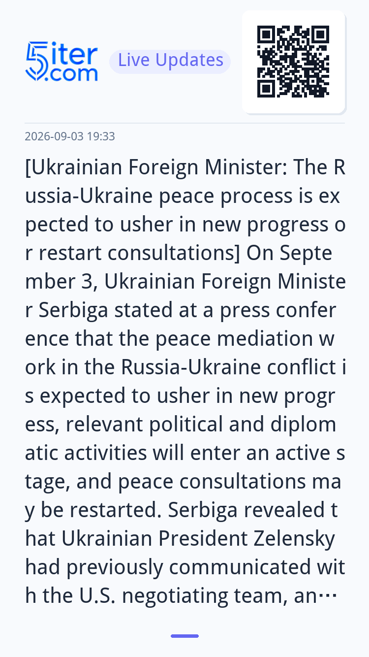 [Ukrainian Foreign Minister: The Russia-Ukraine peace proces